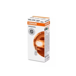 OSRAM 12V Automotive Lamp ORIGINAL - GLASS WEDGE BASE W2,3W/W2x4.6d Package of 10 pcs Automotive Lamp Onetrade